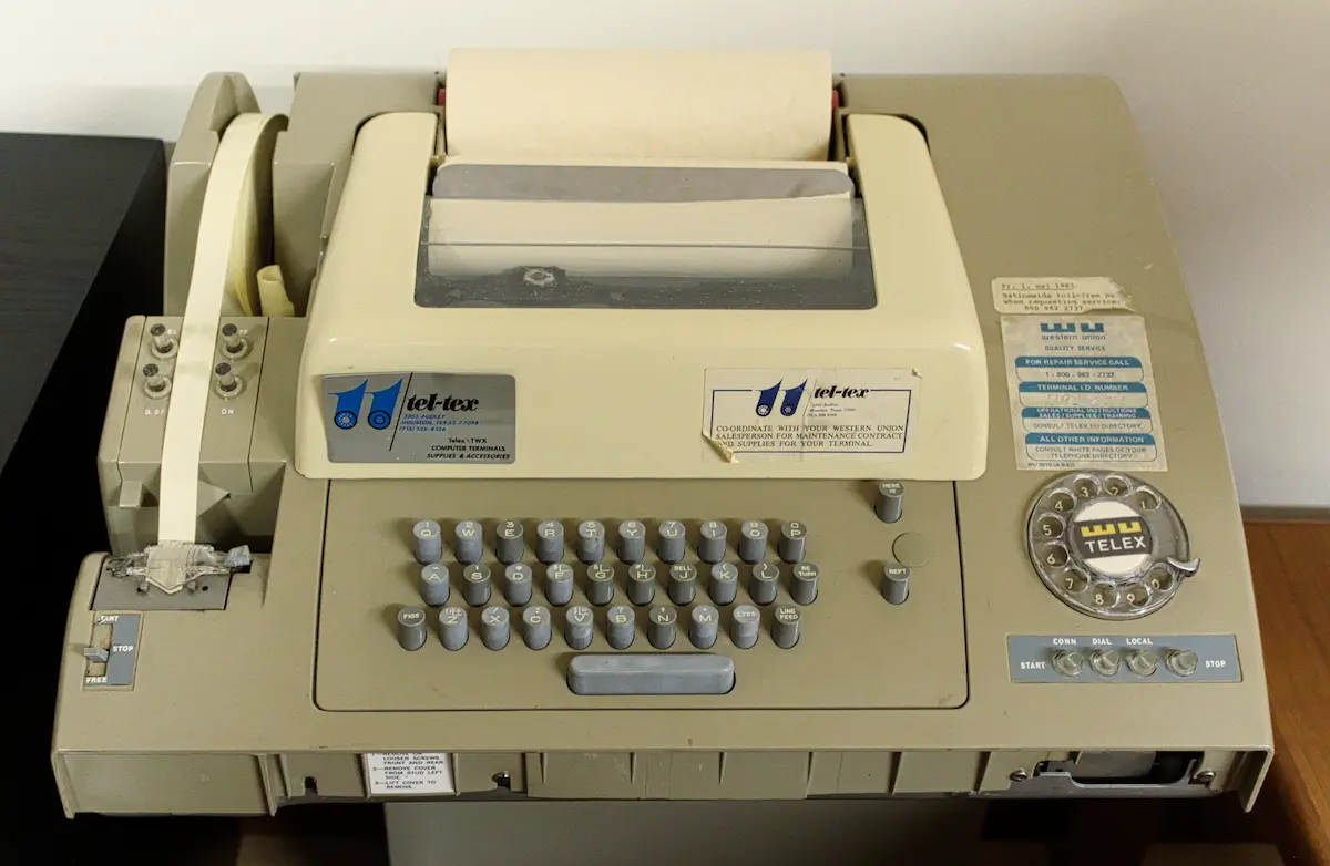 A telex machine